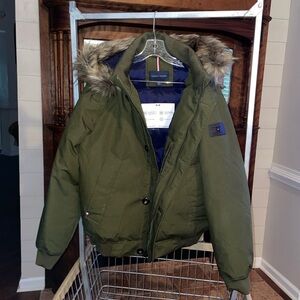 Khaki Green Tommy Hilfiger Bomber Jacket Men's XL NWT